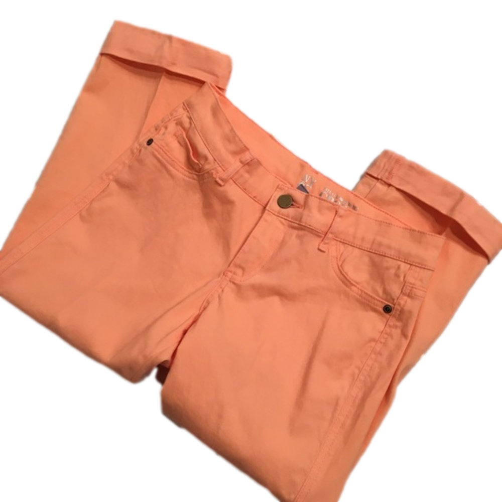 NY&CO Tangerine Cropped Pants Sz 4